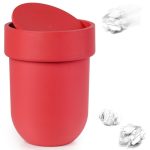 Контейнер мусорный touch с крышкой красный