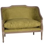 Диванетка из массива дерева и ткани 