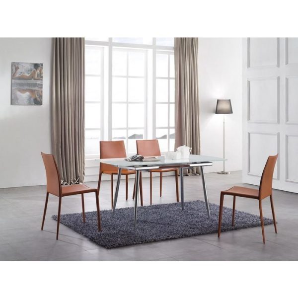 Стол обеденный раздвижной со столешницей из закаленного стекла — изображение 5