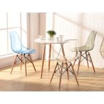 Стул с прозрачным синим сидением — изображение 2