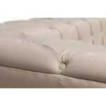 Диван Soho Tufted Upholstered Sofa Кремовый Лен — изображение 2