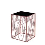 Кофейный столик Poole lite copper черное стекло