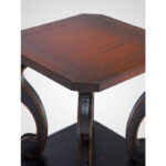 Ламповый столик из дерева махагони, декорирован старением 66x61x61 см фото и цена, купить