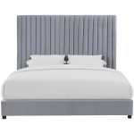 Кровать Mora Велюр Серый 160х200 см