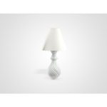 Лампа настольная на резной ножке из дерева махагони