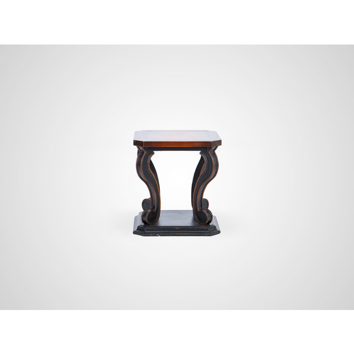 Ламповый столик из дерева махагони, декорирован старением 66x61x61 см фото и цена, купить
