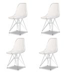 Набор из четырех стульев С ПЛАСТИКОВЫМ СИДЕНИЕМ прозрачный