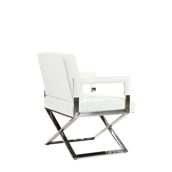 Кресло Aster X Chair Белая Кожа — изображение 2
