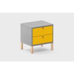 Прикроватная тумбочка Latitude SAGA HORDUR COLORED BODY серого цвета 