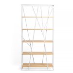 Стеллаж Powell white светлый дуб