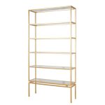 Стеллаж со стеклянными полками