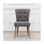 стул с мягкой обивкой Roma серого цвета — изображение 2