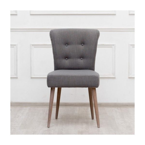 стул с мягкой обивкой Roma серого цвета — изображение 2