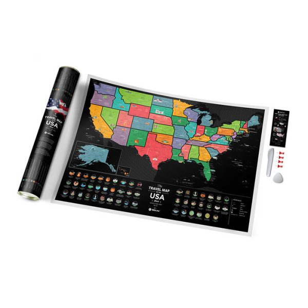 Карта travel map usa black — изображение 9