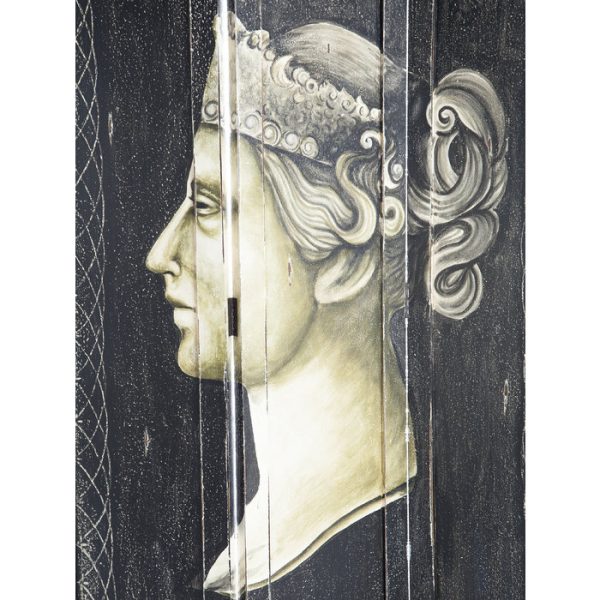 Ширма расписная с изображением первой в истории почтовой марки  183x120x3 см — изображение 2