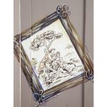 Ширма с ручной росписью декорирована старением 183x120x3 см — изображение 2