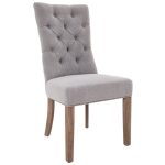 стул с мягкой обивкой Pusha Grey Linen