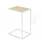 Приставной столик Poegle 2 white светлый дуб