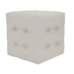 Пуф Руби Paris из экокожи Молочный