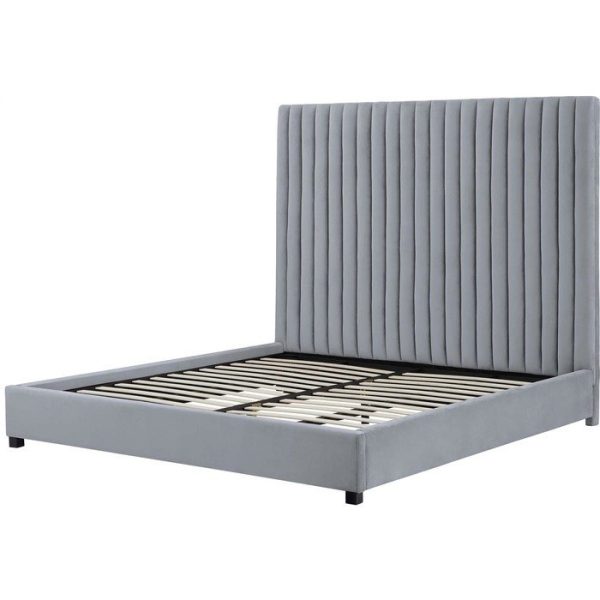 Кровать Mora Велюр Серый 160х200 см — изображение 2