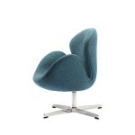Кресло Swan Chair Сине-зеленая Шерсть — изображение 4