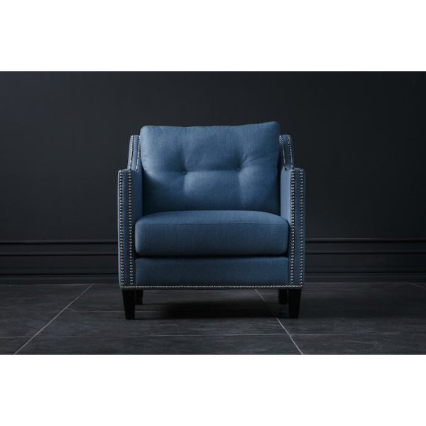 Кресло Блэкберн с металлическими клепками — изображение 3