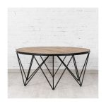  журнальный стол Lissabon из массива дерева и металла 