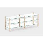 ТУМБА ПОД ТВ Latitude SAGA GLASS SET 004 светлый ясень — изображение 2