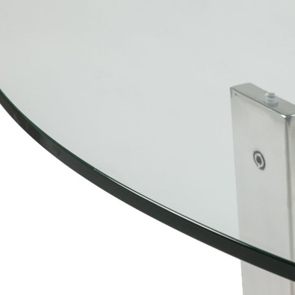 Стеклянный кофейный столик Kmarine с металлическим основанием  — изображение 2