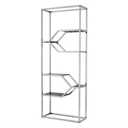 Стеллаж из полированной нержавеющей стали 