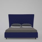 Кровать QuickSand Велюр Синий 160х200 см — изображение 4