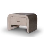 Тумба Meridian с обивкой из вельвета и кожи