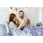 Комплект постельного белья стандарт с простыней 180х200 Индиго — изображение 6