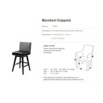 Барный стул Barstool Coppola на деревянных черных ножках — изображение 7