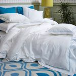 Постельный комплект евро с черным кантом