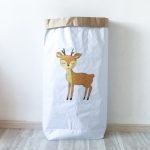 Эко-мешок для игрушек из крафт бумаги Олененок