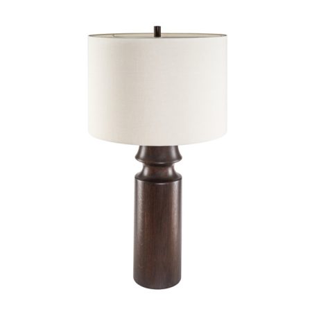 Настольная лампа с деревянным основанием