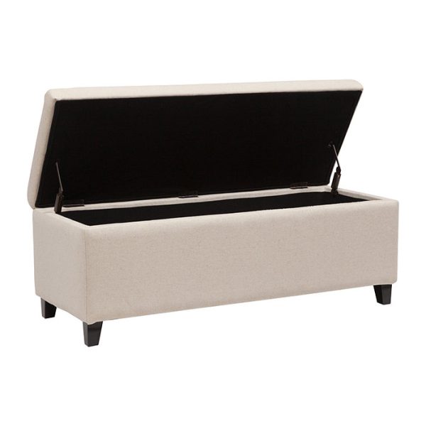 Оттоманка Dean Upholstered Storage   Белый Лен — изображение 2