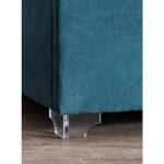 Кровать Bright Mind с обивкой из льна изумрудного цвета 200х200 см — изображение 5