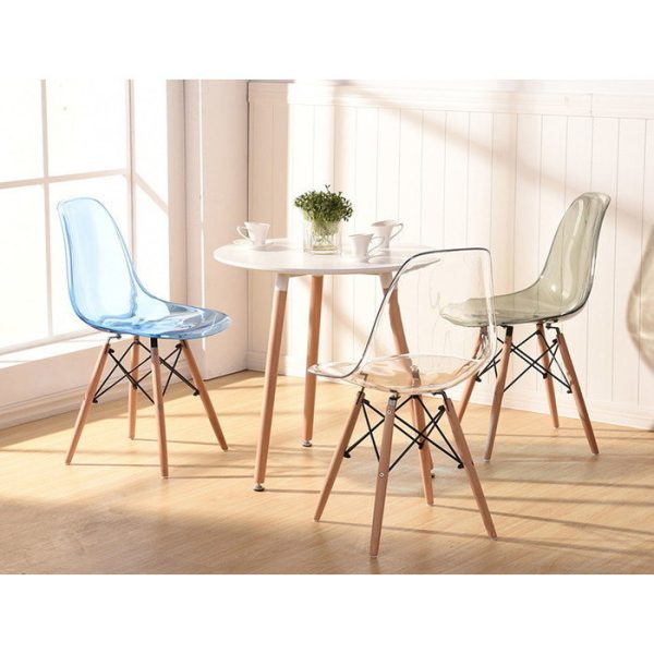 Набор из двух стульев с синим прозрачным сидением  — изображение 2