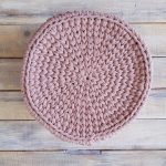 Вязаная корзина Какао круглая малая — изображение 3