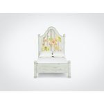 Кровать детская из дерева махагони с декорированным старением 215x167x117 см