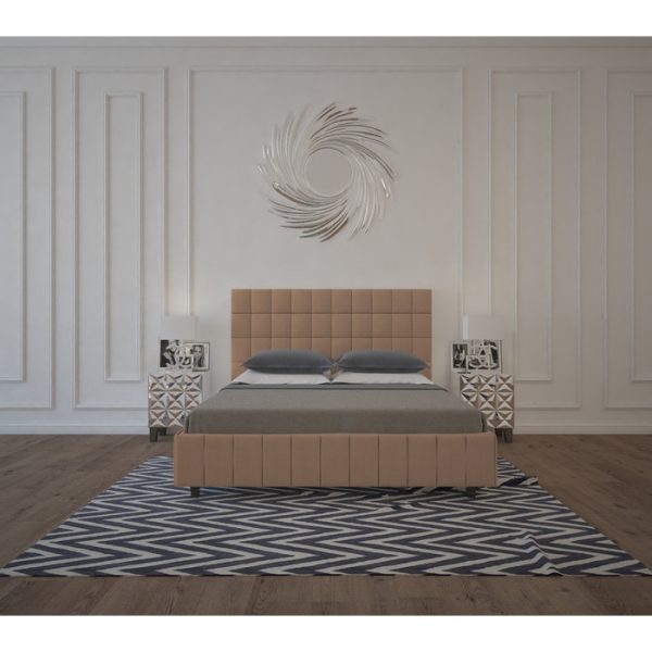 Кровать Shining Modern с мягким изголовьем и прочным деревянным каркасом 140х200 см — изображение 8