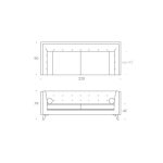 Диван Jack2 трехместный Синий Велюр — изображение 2