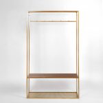 Вешалка в прихожую Hallra gold американский орех