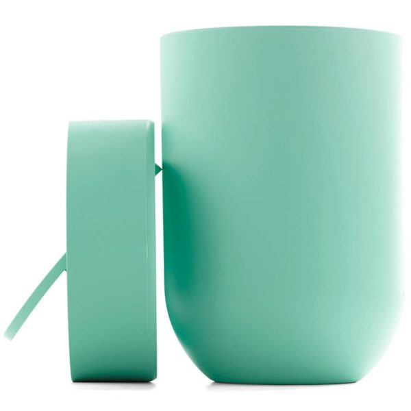 Контейнер мусорный Umbra touch с крышкой морская волна — изображение 3