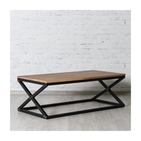 Журнальный стол Сrossroads из массива дерева и металла