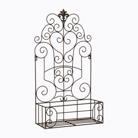 Полка-жардиньерка черный антик L