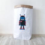 Эко-мешок для игрушек из крафт бумаги Robot Harry