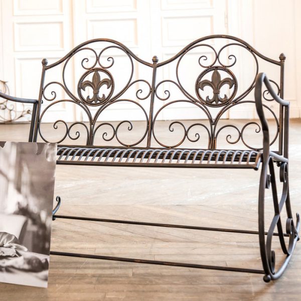 Металлическая скамья Англетер черный антик — изображение 6